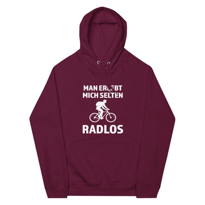 Man erlebt mich selten radlos - Unisex Premium Organic Hoodie fahrrad xxx yyy zzz Burgundy