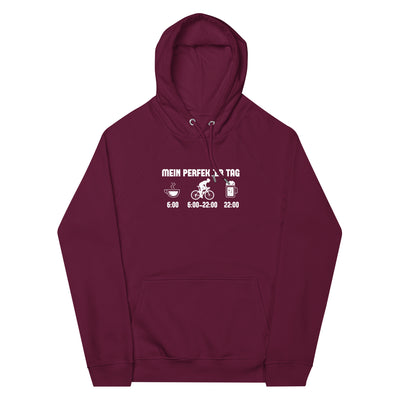 Mein Perfekter Tag 1 - Unisex Premium Organic Hoodie fahrrad xxx yyy zzz Burgundy