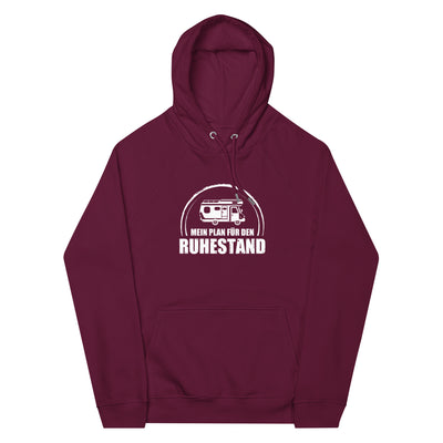 Mein Plan Fur Den Ruhestand - Unisex Premium Organic Hoodie camping xxx yyy zzz Burgundy