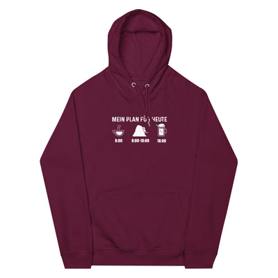 Mein Plan Für Heute 1 - Unisex Premium Organic Hoodie klettern xxx yyy zzz Burgundy