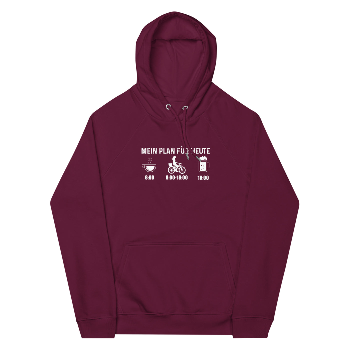 Mein Plan Für Heute 2 - Unisex Premium Organic Hoodie fahrrad xxx yyy zzz Burgundy