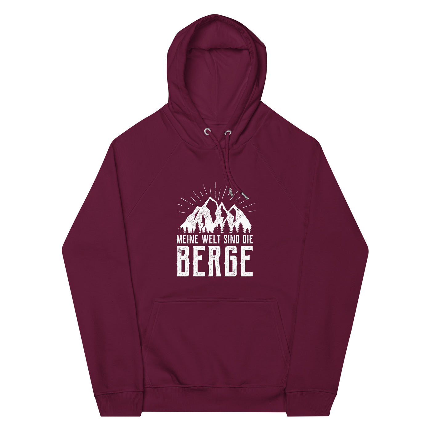 Meine Welt sind die Berge - Unisex Premium Organic Hoodie berge xxx yyy zzz Burgundy