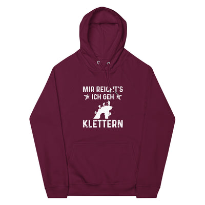 Mir Reicht's Ich Gen Klettern - Unisex Premium Organic Hoodie klettern xxx yyy zzz Burgundy