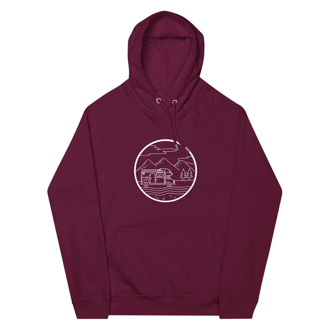 Berge - Camping Van - (13) - Unisex Premium Organic Hoodie camping xxx yyy zzz Burgundy