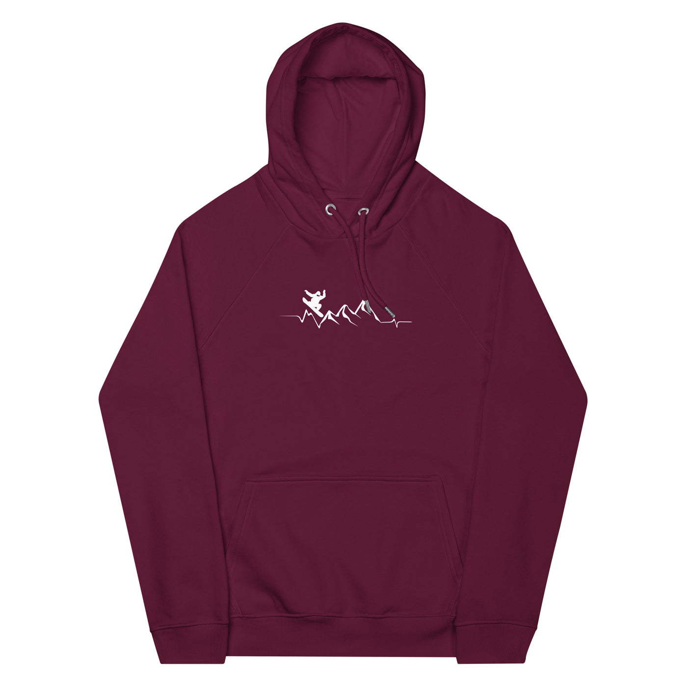 Berge - Herzschlag - Snowboarding - Unisex Premium Organic Hoodie snowboarden xxx yyy zzz Burgundy