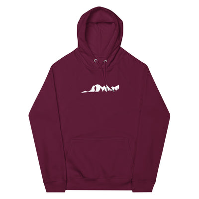 Berge - Bäume - Wandern - Unisex Premium Organic Hoodie wandern xxx yyy zzz Burgundy