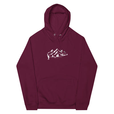 Berge 1 und Wandern - Unisex Premium Organic Hoodie wandern xxx yyy zzz Burgundy