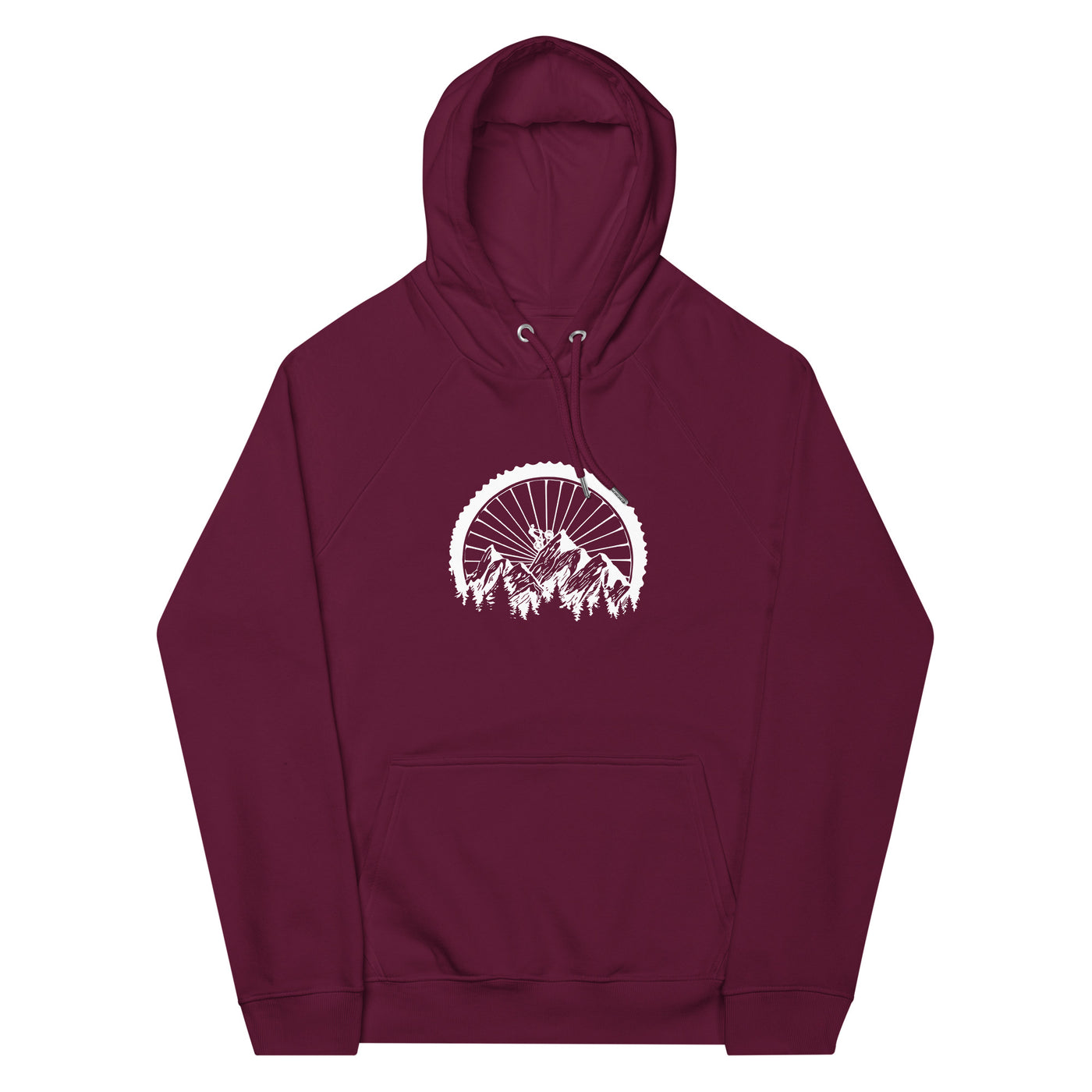 Mountainbike Geometrisch - (M) - Unisex Premium Organic Hoodie xxx yyy zzz Burgundy