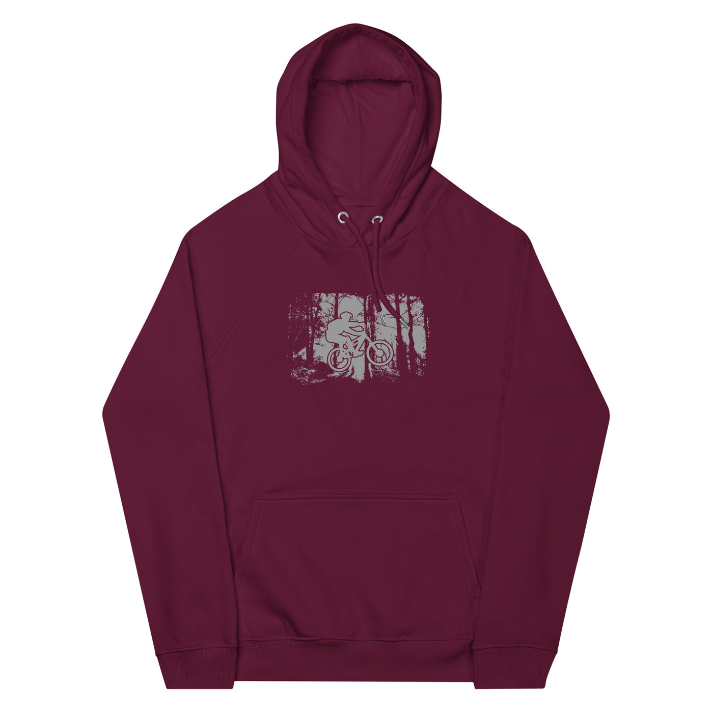 Mountainbiken im Wald - (M) - Unisex Premium Organic Hoodie xxx yyy zzz Burgundy