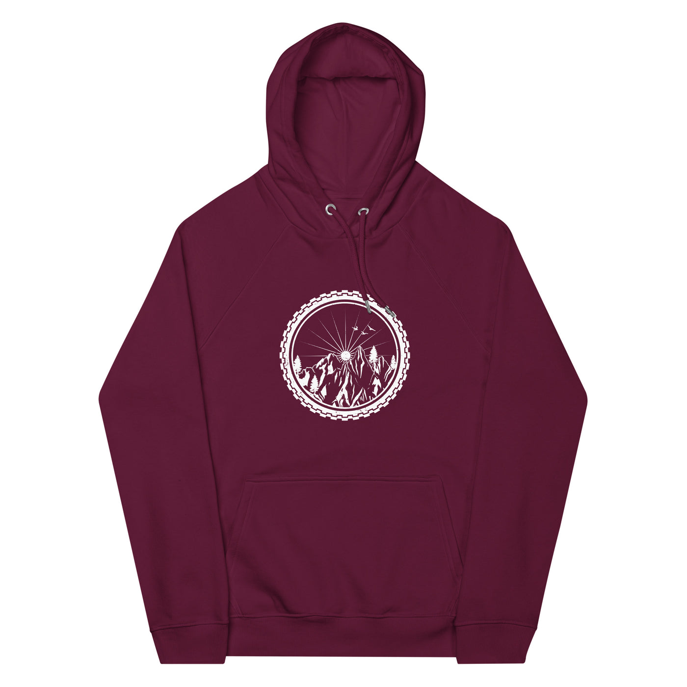 Rad mit Bergen drinnen - Unisex Premium Organic Hoodie fahrrad xxx yyy zzz Burgundy