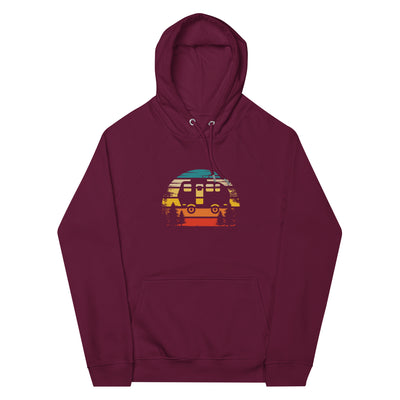 Retro Sonne und Camping - Unisex Premium Organic Hoodie camping xxx yyy zzz Burgundy