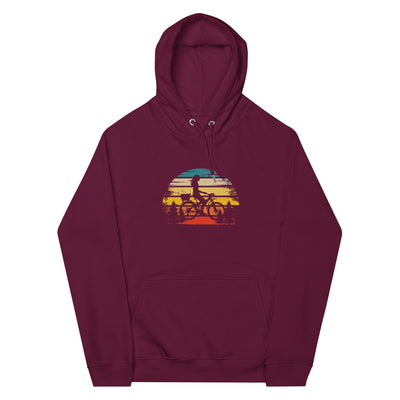 Retro Sonne und Radfahren - Unisex Premium Organic Hoodie fahrrad xxx yyy zzz Burgundy