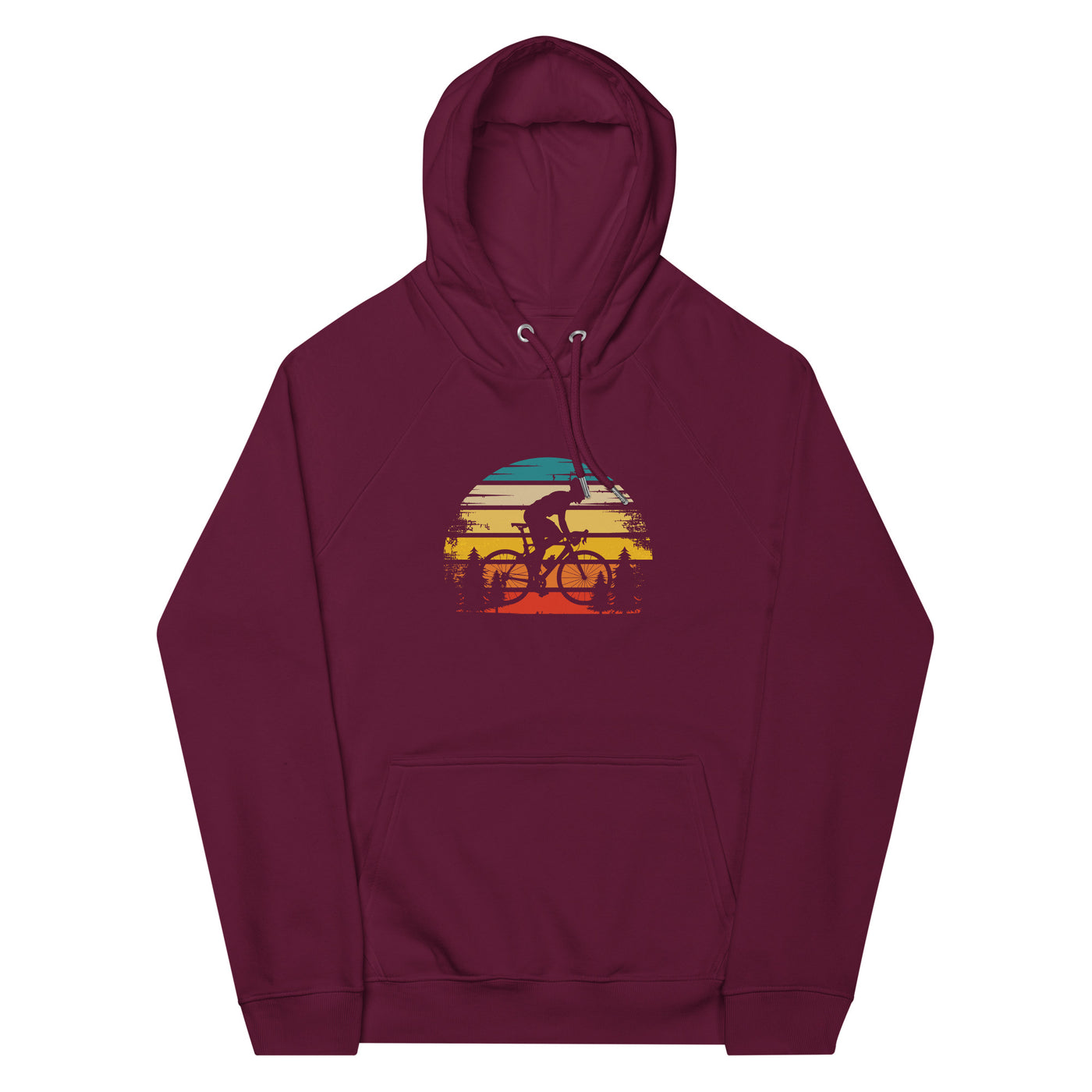 Retro Sonne und Radfahren - Unisex Premium Organic Hoodie fahrrad xxx yyy zzz Burgundy