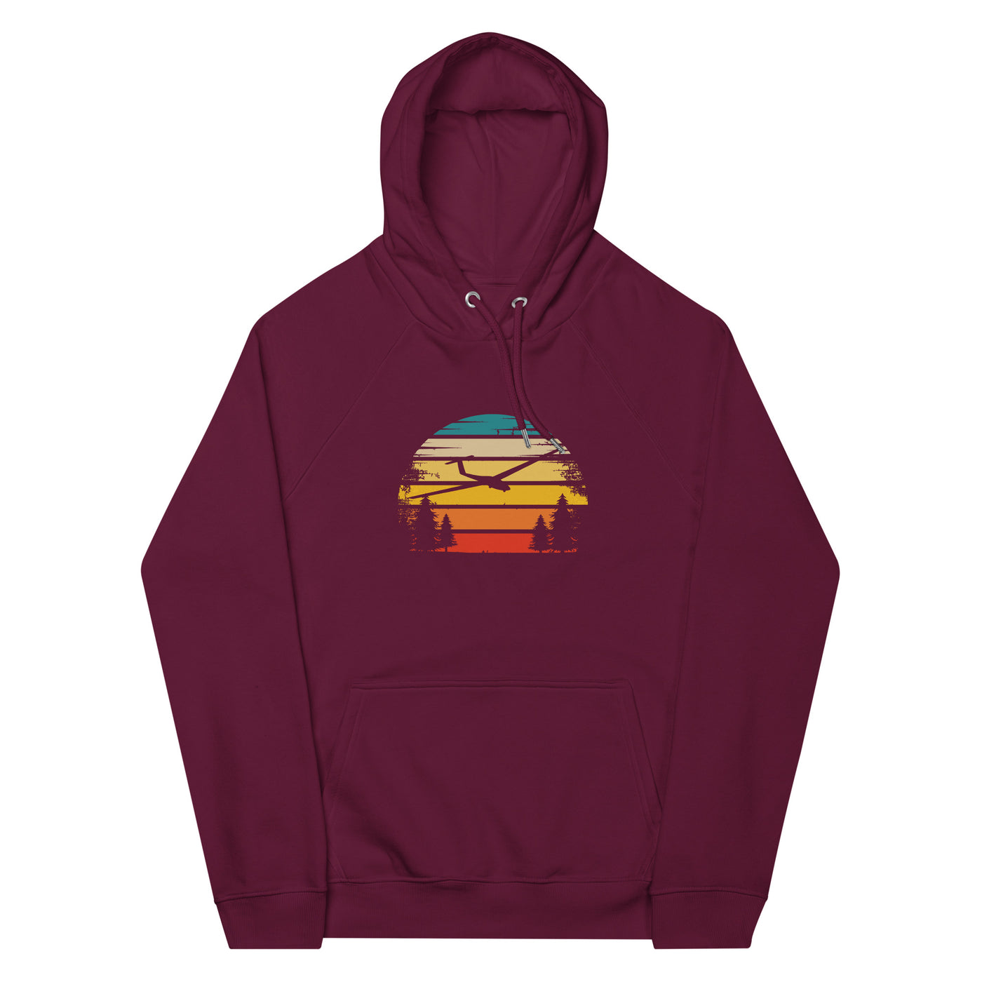 Retro Sonne und Segelflugzeug - Unisex Premium Organic Hoodie berge xxx yyy zzz Burgundy