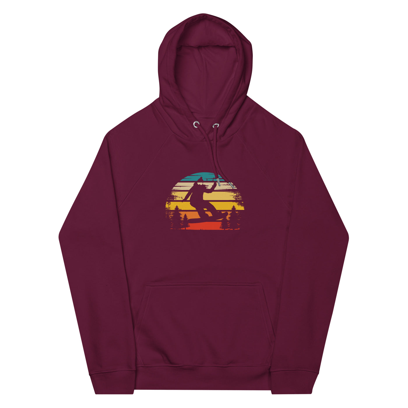 Retro Sonne und Snowboarding - Unisex Premium Organic Hoodie snowboarden xxx yyy zzz Burgundy