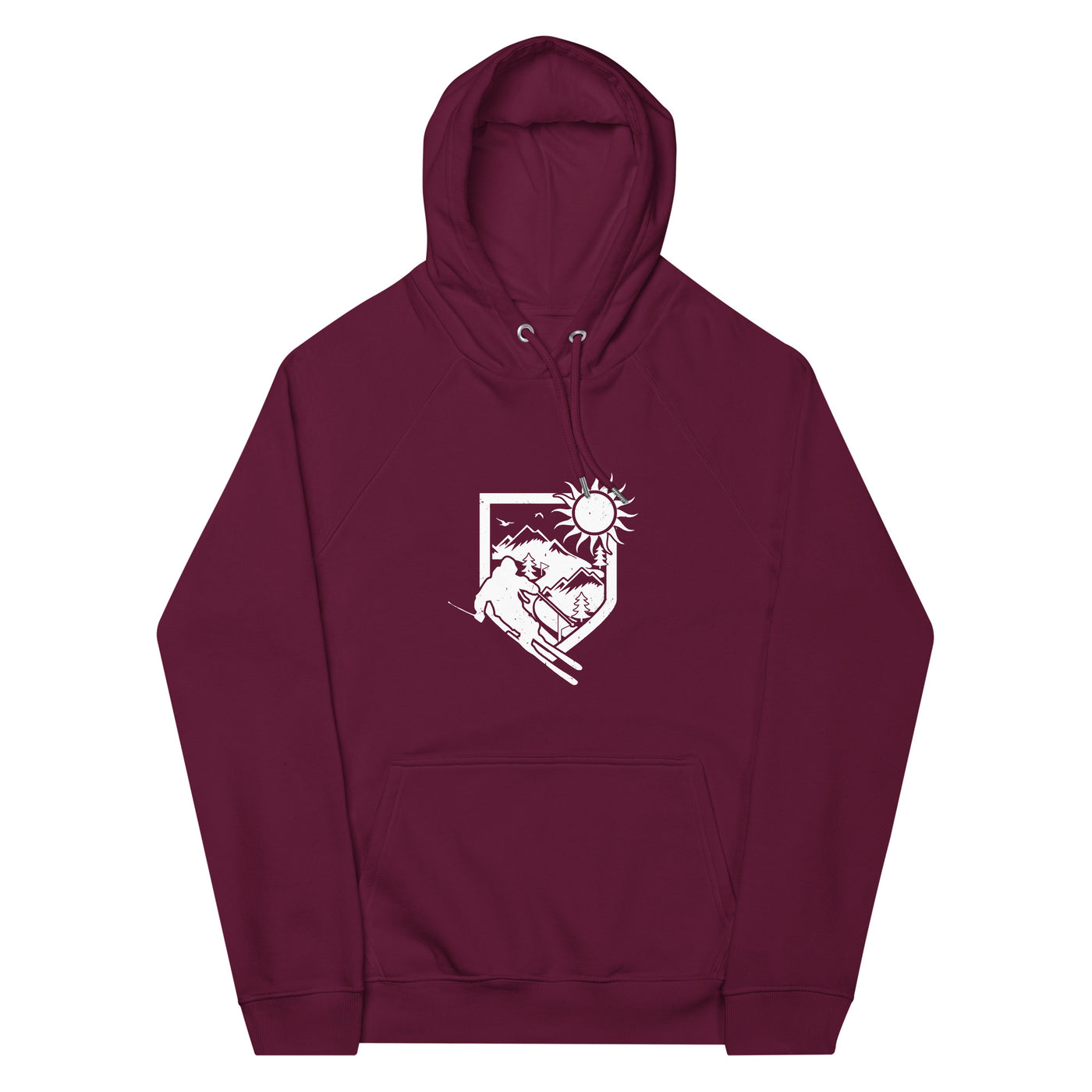 Ski und Brusttasche - Unisex Premium Organic Hoodie klettern ski xxx yyy zzz Burgundy