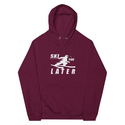 Ski you Later - Unisex Premium Organic Hoodie klettern ski xxx yyy zzz Burgundy