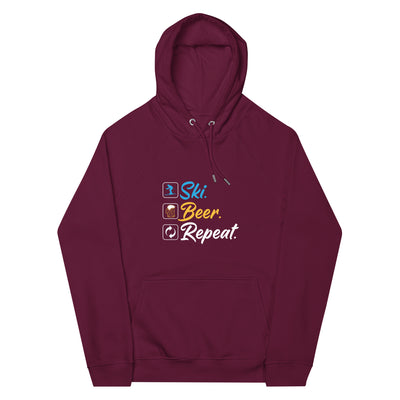 Ski. Bär. Repeat. - (S.K) - Unisex Premium Organic Hoodie klettern xxx yyy zzz Burgundy