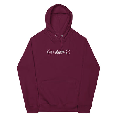 Lächelndes Gesicht und Fahrrad - Unisex Premium Organic Hoodie fahrrad xxx yyy zzz Burgundy