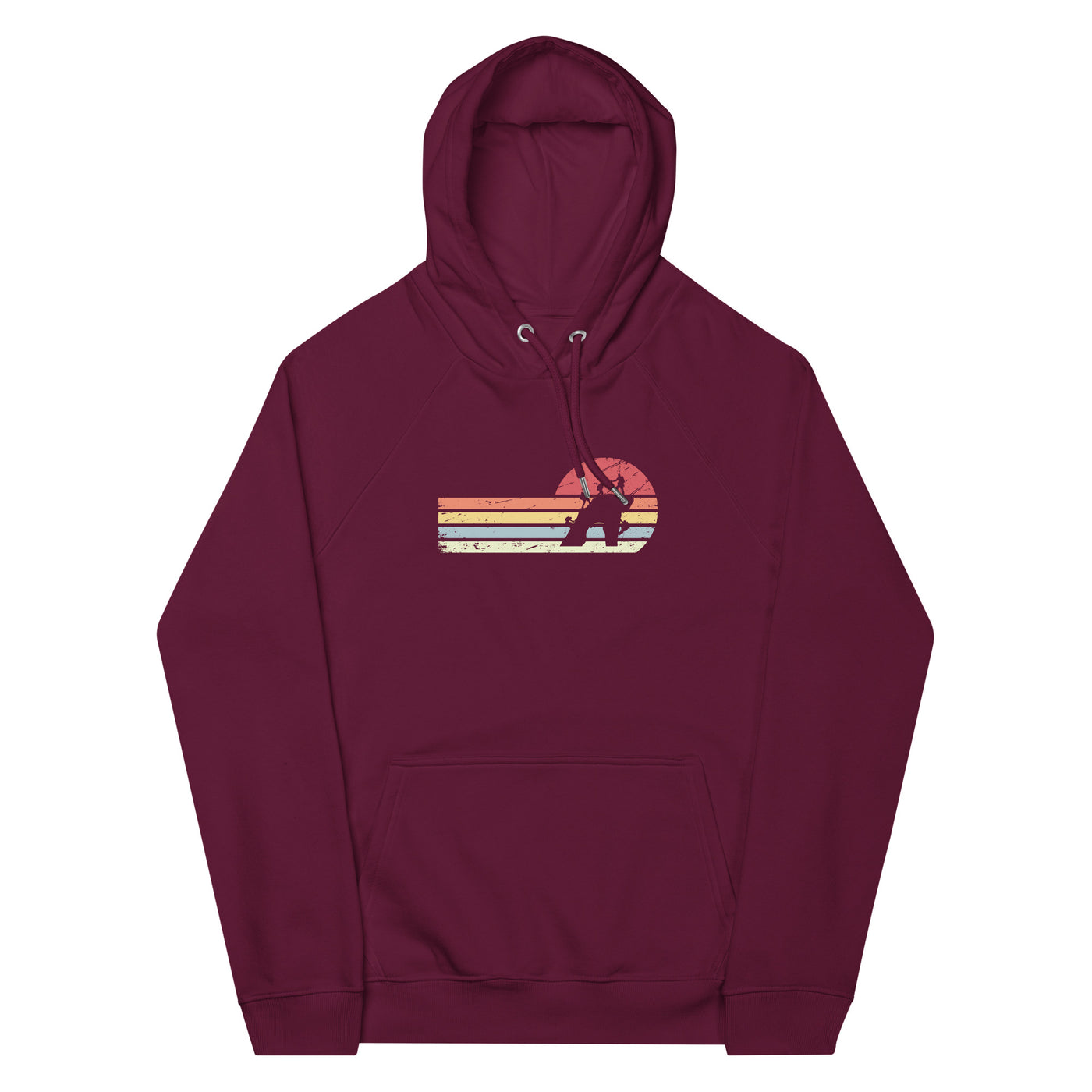 Sonne und Retro Linies - Klettern - Unisex Premium Organic Hoodie klettern xxx yyy zzz Burgundy