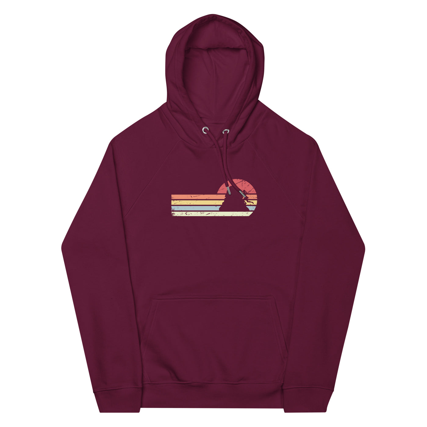 Sonne und Retro Linies - Frau Klettern - Unisex Premium Organic Hoodie klettern xxx yyy zzz Burgundy