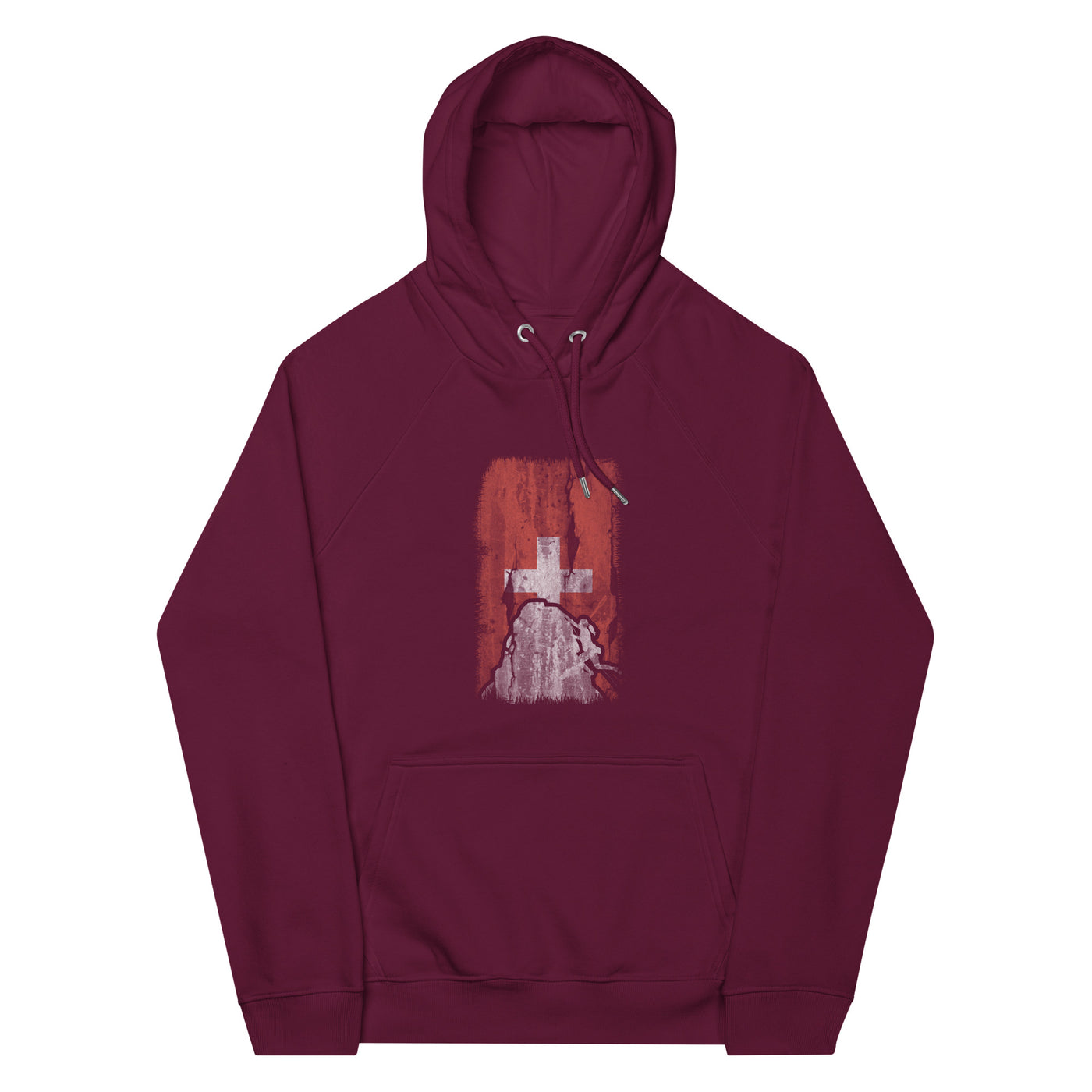 Schweizer Flagge 1 und Klettern - Unisex Premium Organic Hoodie klettern xxx yyy zzz Burgundy