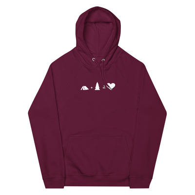 Baum - Herz - Camping - Unisex Premium Organic Hoodie camping xxx yyy zzz Burgundy