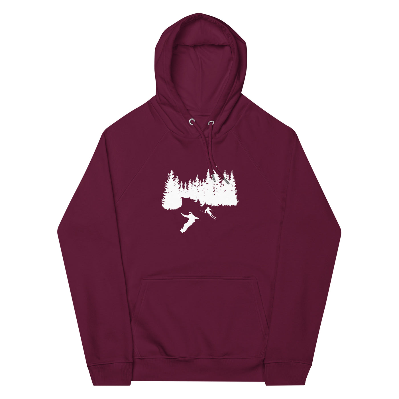 Bäume - Snowboarding - Skifahren - Unisex Premium Organic Hoodie klettern ski xxx yyy zzz Burgundy