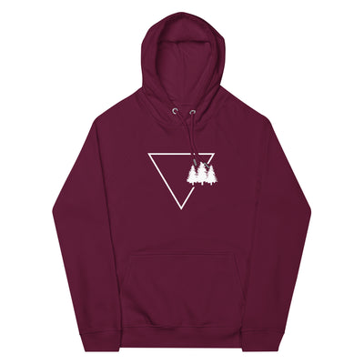 Dreieck 1 und Bäume - Unisex Premium Organic Hoodie camping xxx yyy zzz Burgundy