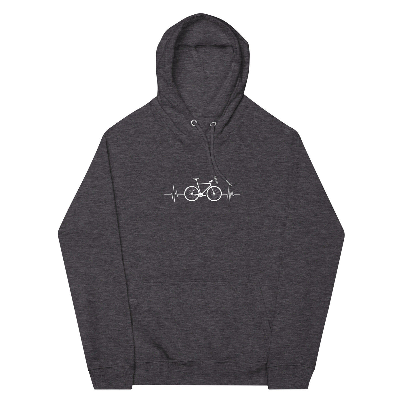 Fahrrad Herzschlag - Unisex Premium Organic Hoodie fahrrad mountainbike Charcoal Melange