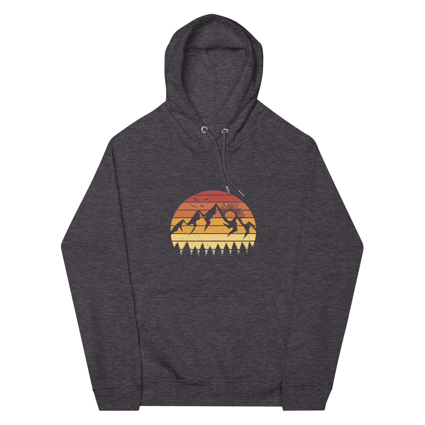 Berge Vintage - Unisex Premium Organic Hoodie berge Charcoal Melange