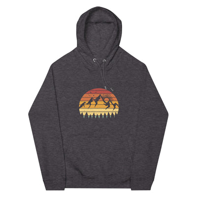 Berge Vintage - Unisex Premium Organic Hoodie berge Charcoal Melange