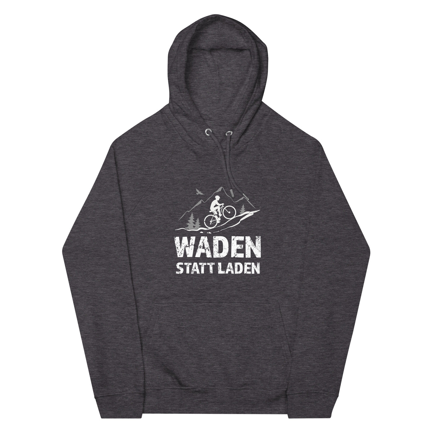 Waden statt laden - Unisex Premium Organic Hoodie fahrrad mountainbike Charcoal Melange