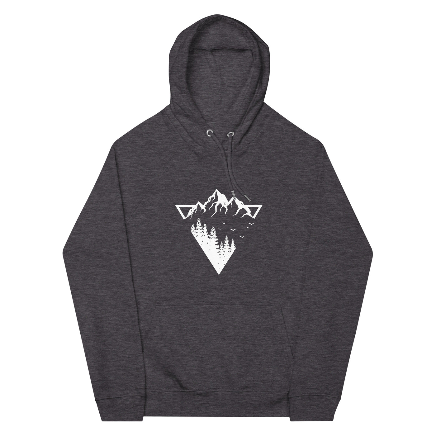 Berge - Geometrisch - Unisex Premium Organic Hoodie berge camping wandern Charcoal Melange