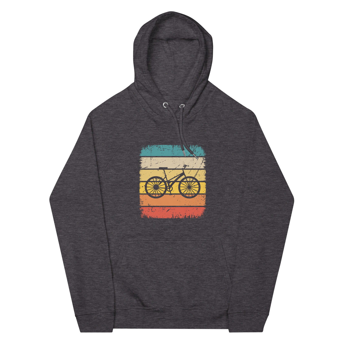 Vintage Square and Cycling - Unisex Premium Organic Hoodie fahrrad Charcoal Melange