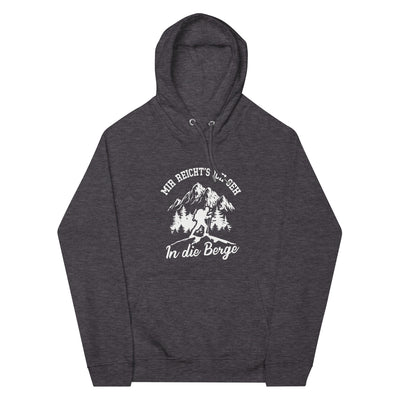 Mir reichts ich geh in die Berge - Unisex Premium Organic Hoodie berge wandern Charcoal Melange