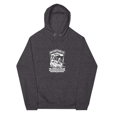 Unterschätze niemals nen alten Skifahrer - Unisex Premium Organic Hoodie ski Charcoal Melange