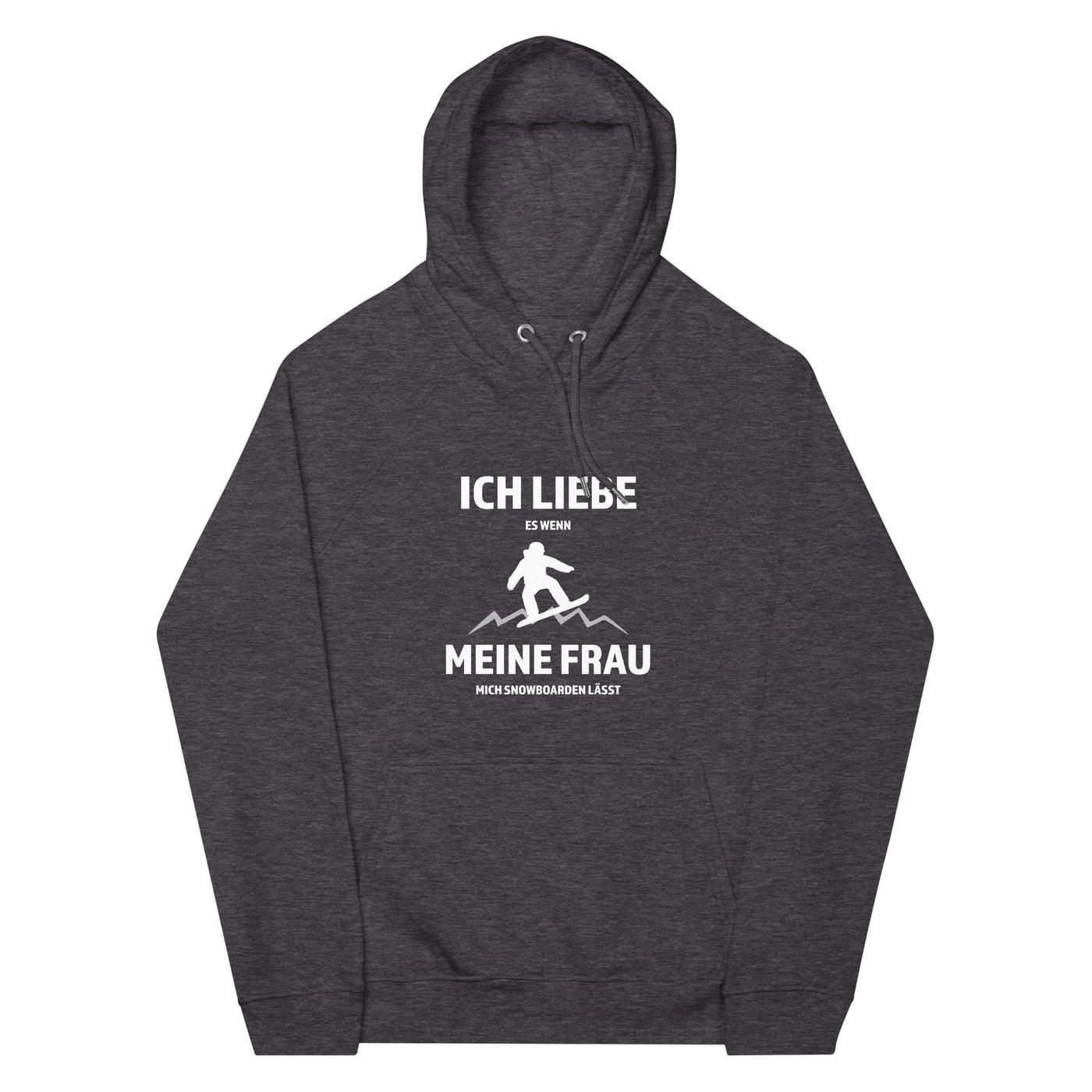 Ich liebe meine Frau - Snowboarden - Unisex Premium Organic Hoodie snowboarden xxx yyy zzz Charcoal Melange