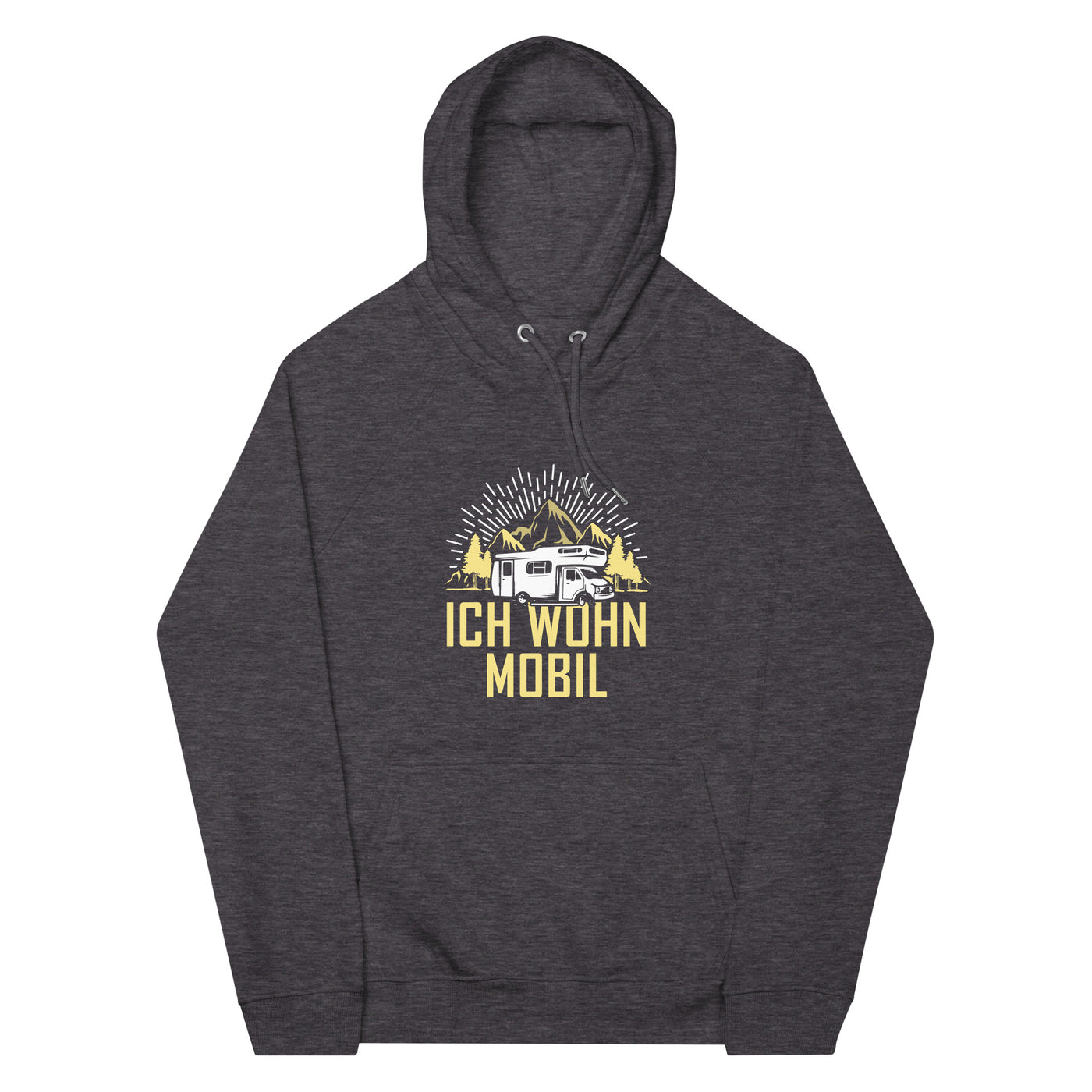 Ich wohn mobil - Unisex Premium Organic Hoodie camping xxx yyy zzz Charcoal Melange