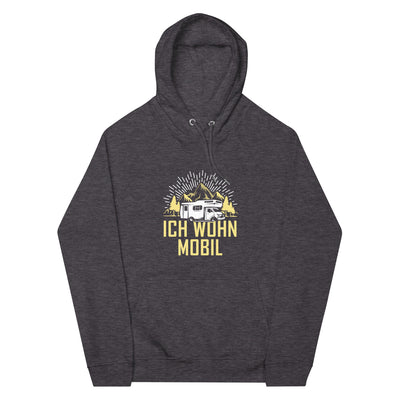 Ich wohn mobil - Unisex Premium Organic Hoodie camping xxx yyy zzz Charcoal Melange