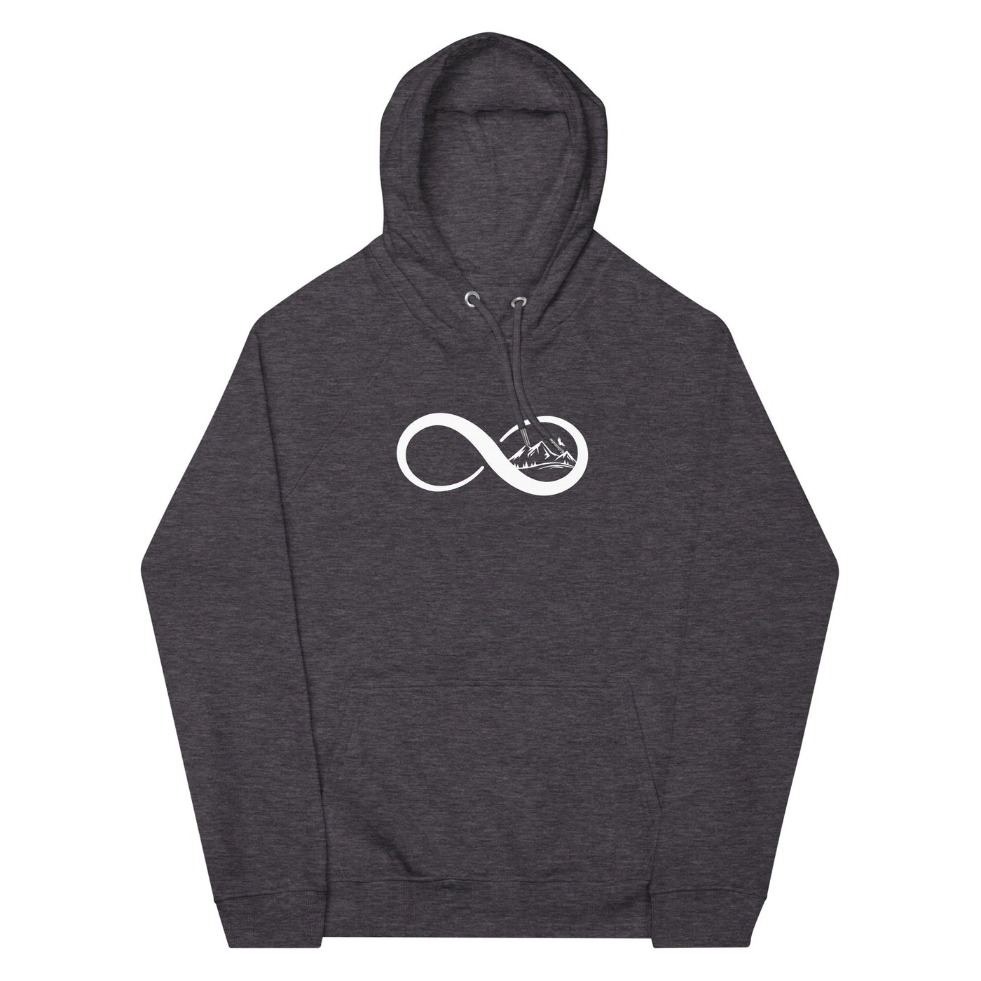 Infinity and Mountain - Unisex Premium Organic Hoodie berge xxx yyy zzz Charcoal Melange