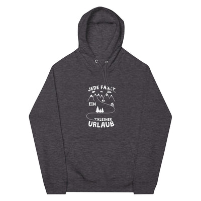 Jede Fahrt ein kleiner Urlaub - Unisex Premium Organic Hoodie fahrrad xxx yyy zzz Charcoal Melange