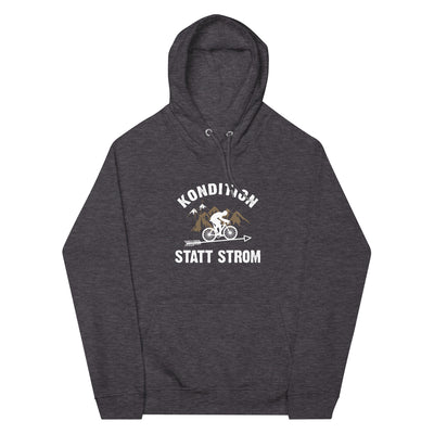 Kondition statt Strom - Unisex Premium Organic Hoodie fahrrad xxx yyy zzz Charcoal Melange