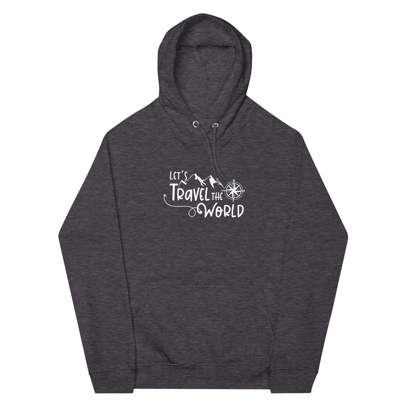 Lets travel the world - Unisex Premium Organic Hoodie camping wandern xxx yyy zzz Charcoal Melange