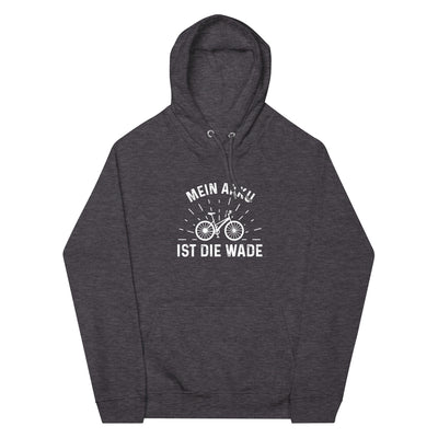 Mein Akku Ist Die Wade - Unisex Premium Organic Hoodie fahrrad xxx yyy zzz Charcoal Melange