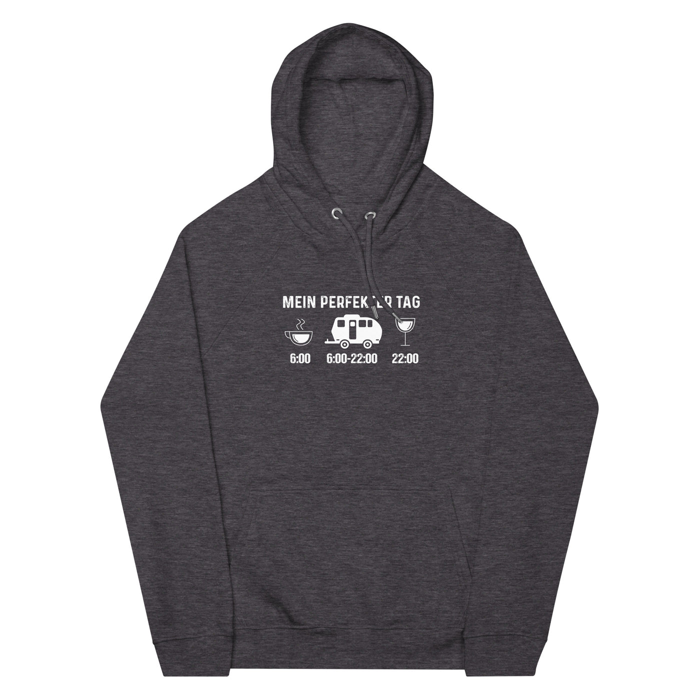 Mein Perfekter Tag 2 - Unisex Premium Organic Hoodie camping xxx yyy zzz Charcoal Melange