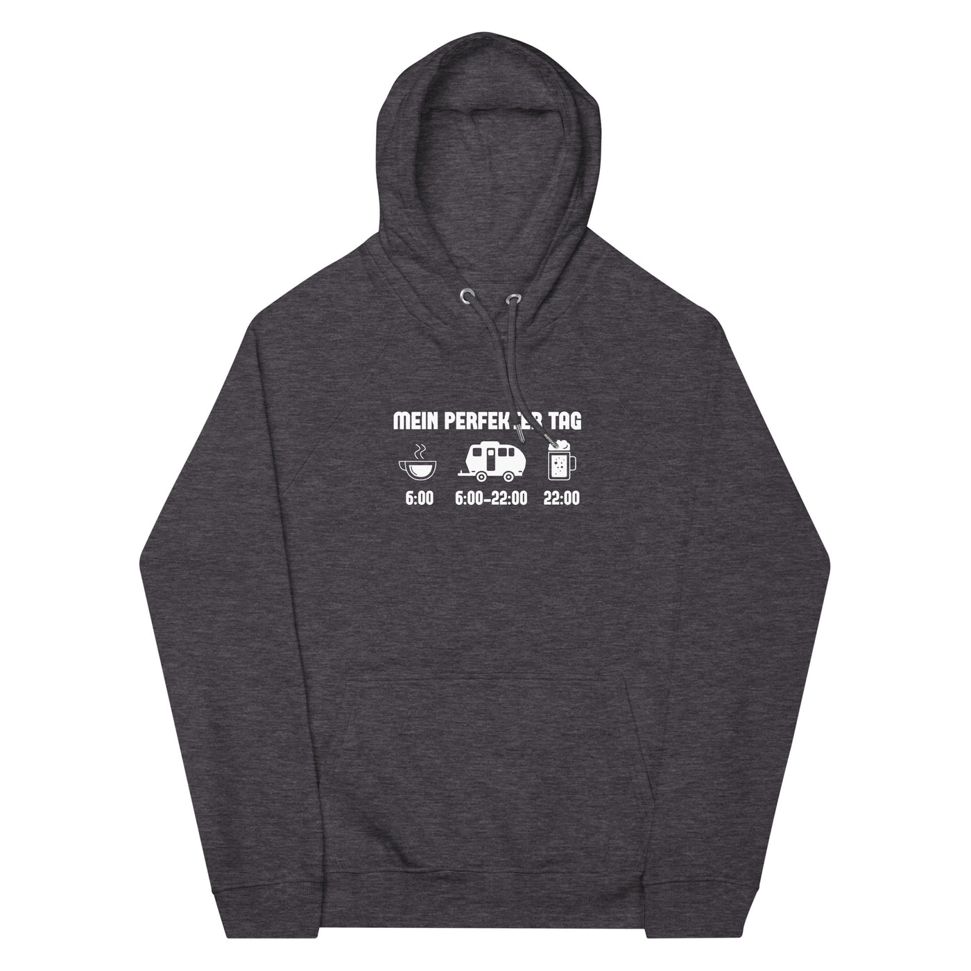 Mein Perfekter Tag 2 - Unisex Premium Organic Hoodie camping xxx yyy zzz Charcoal Melange