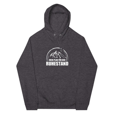 Mein Plan Fur Den Ruhestand - Unisex Premium Organic Hoodie berge xxx yyy zzz Charcoal Melange