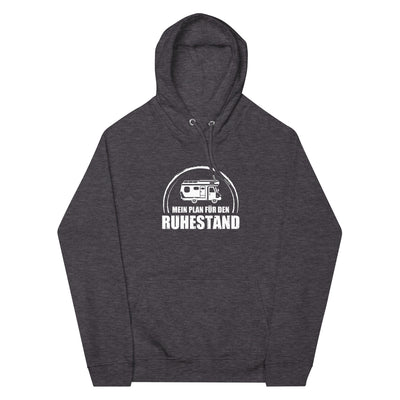 Mein Plan Fur Den Ruhestand - Unisex Premium Organic Hoodie camping xxx yyy zzz Charcoal Melange