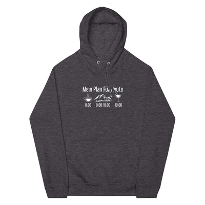 Mein Plan Für Heute - Unisex Premium Organic Hoodie berge xxx yyy zzz Charcoal Melange